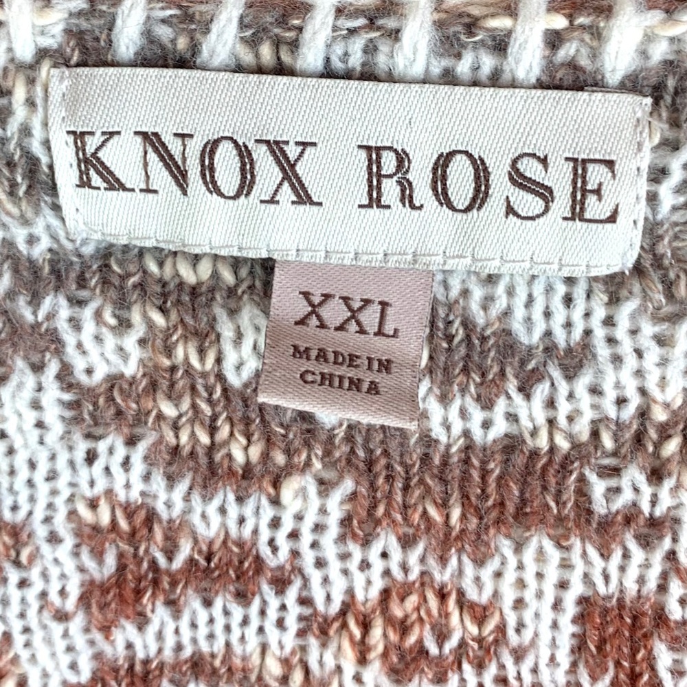 Knox Rose Poncho Cape Cardigan Sweater Tassel Boho Neutral Floral 2XL - Picture 7 of 15